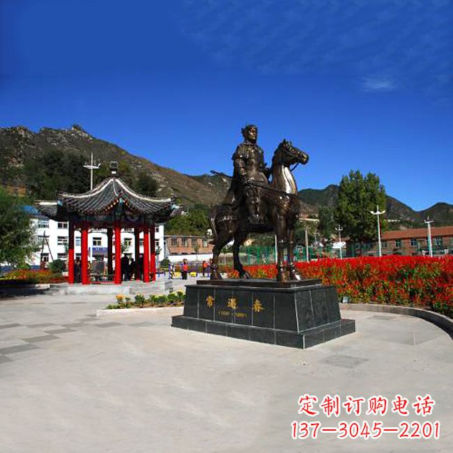 廊坊纪念历史名人的骑马雕塑