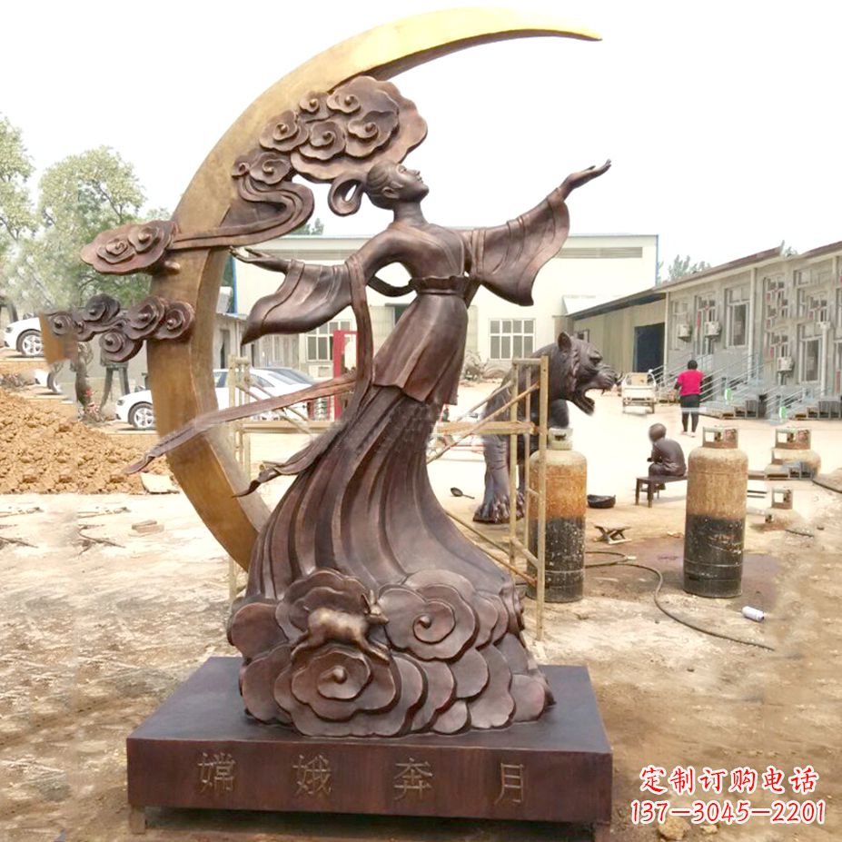 廊坊绚丽嫦娥-神话中的上古美女雕像