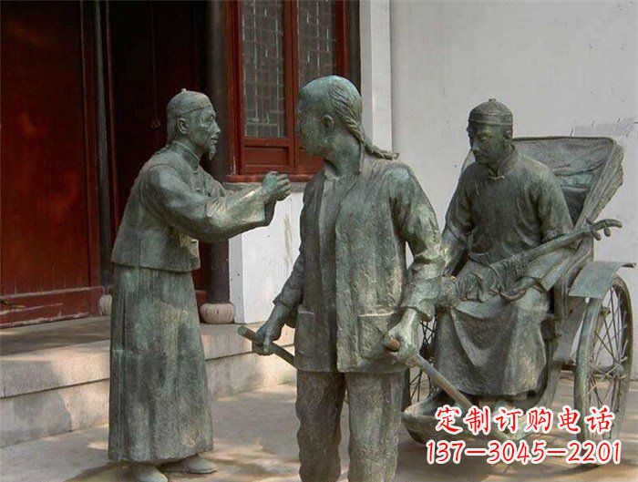 廊坊车夫之雕古代人物铜像