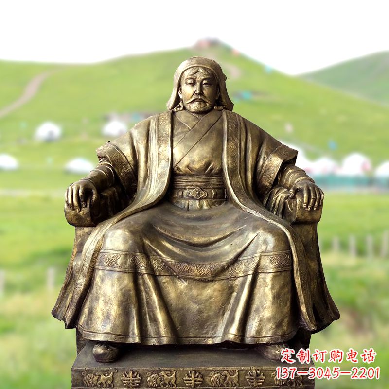 廊坊成吉思汗一件经典的玻璃钢雕塑