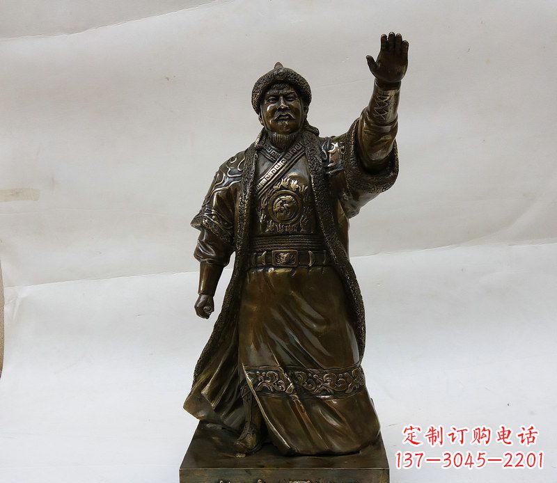 廊坊成吉思汗源自铜雕的传奇人物