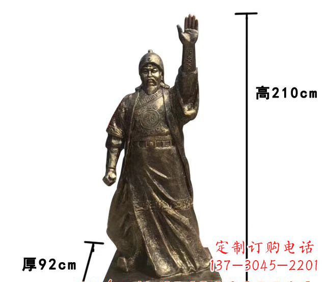 廊坊成吉思汗象征蒙古民族英雄气概的铜雕