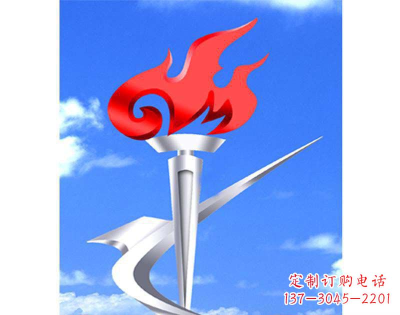 廊坊城市文化的象征——不锈钢火炬雕塑