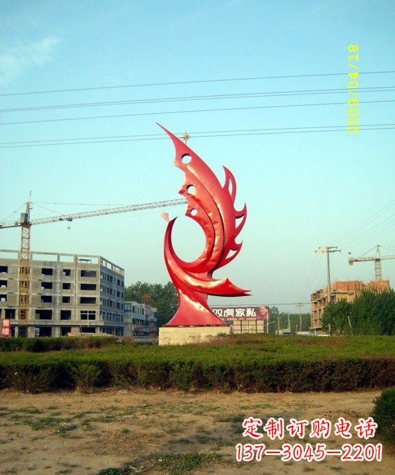 廊坊不锈钢凤凰雕塑传承传统文化的艺术精品