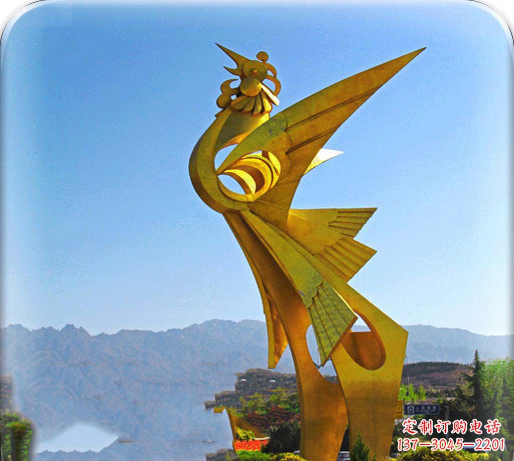 廊坊城市美化之翅——凤凰景观雕塑