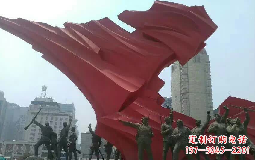 廊坊大型不锈钢红军雕塑——见证历史荣光