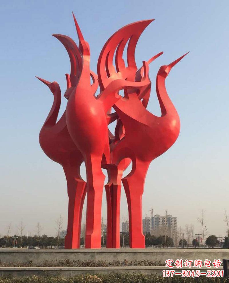 廊坊仙鹤雕塑一座城市的标志