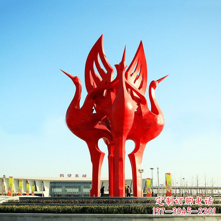 廊坊“仙鹤之歌仙鹤雕塑的精彩瞬间”