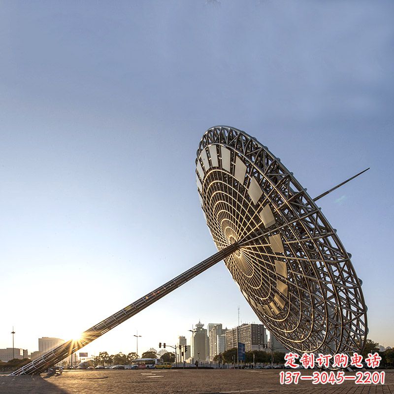 廊坊引领城市风采的大型不锈钢创意日晷雕塑