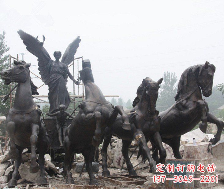 廊坊城市广场战马铜雕摆件 (3)