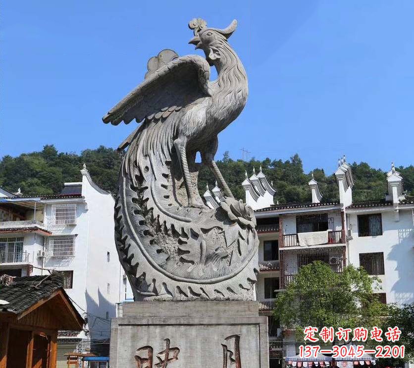 廊坊青石凤凰雕塑富有文化底蕴的传承