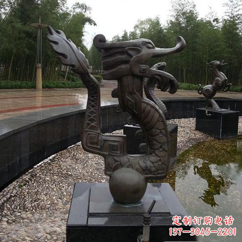 廊坊城市喷泉雕塑 铜雕12生肖喷水喷泉