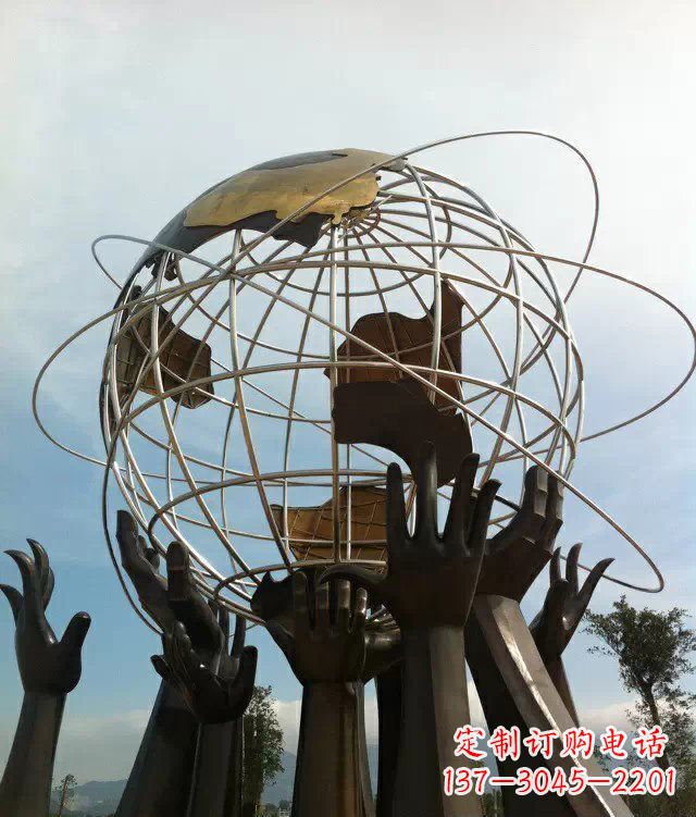 廊坊石家庄的地球雕塑一个城市的精神象征