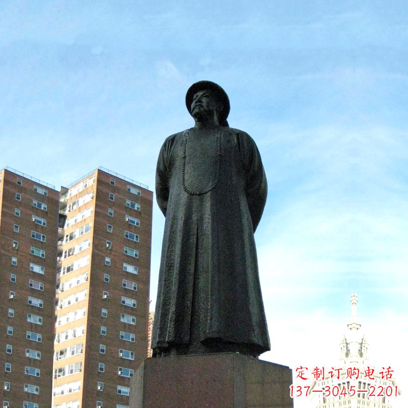 廊坊林则徐雕塑标志着城市文化的名人
