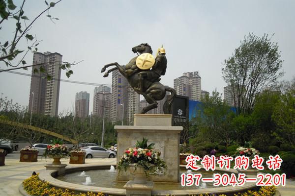 廊坊铸造城市象征——铜马战士雕塑