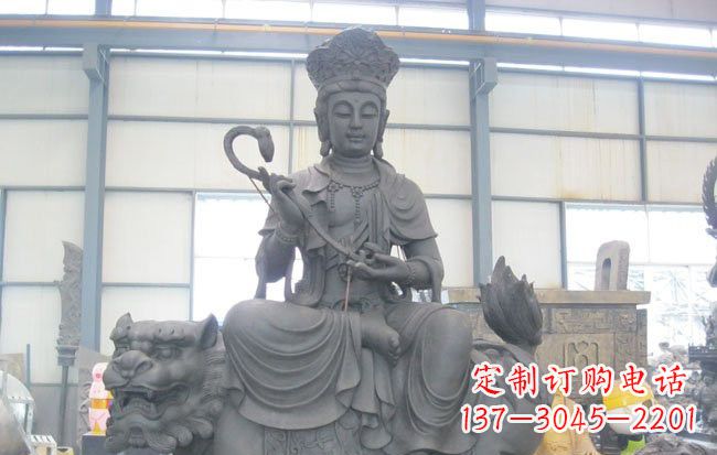 廊坊文殊菩萨坐狮子雕塑