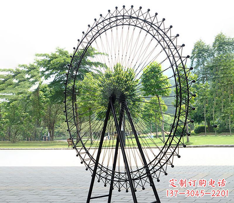 廊坊不锈钢摩天轮雕塑视觉与空间的结合