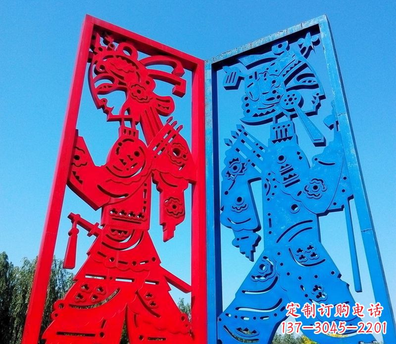 廊坊精美的皮影戏雕塑