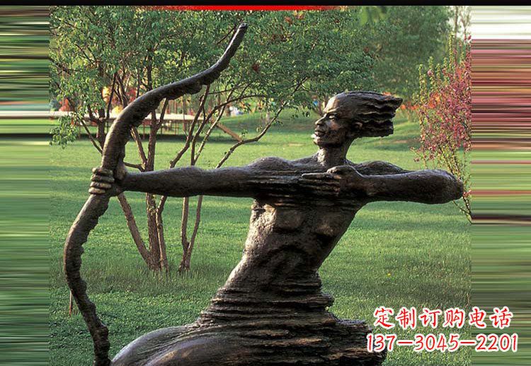 廊坊抽象后羿射日铜雕