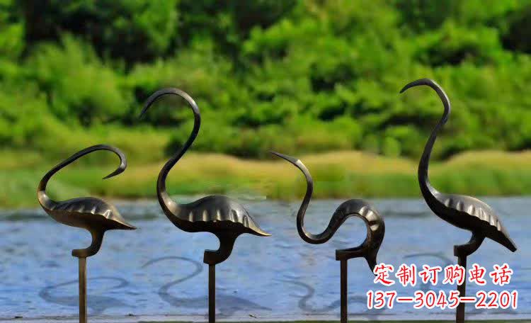 廊坊抽象几何仙鹤雕塑