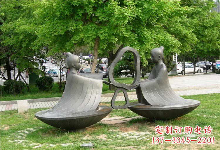 廊坊抽象孔融让梨铜雕