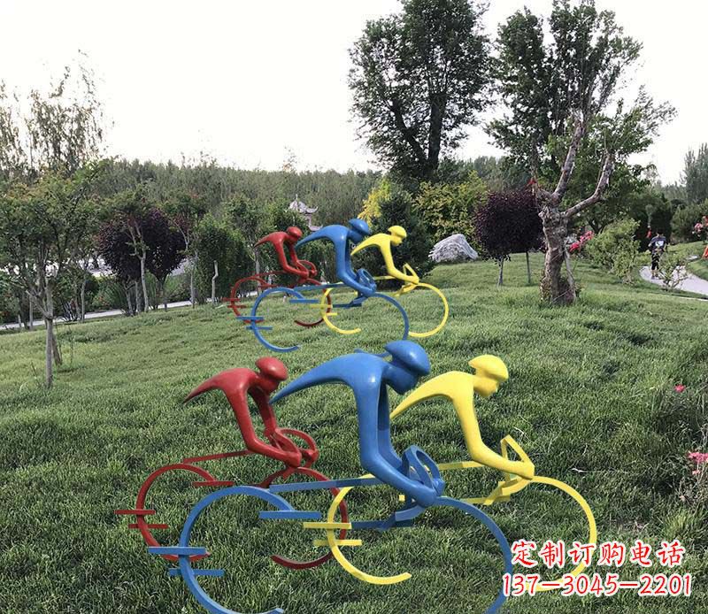 廊坊抽象骑自行车公园景观雕塑