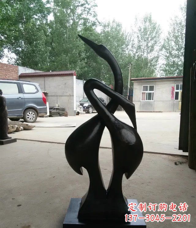 廊坊抽象天鹅景观动物铜雕