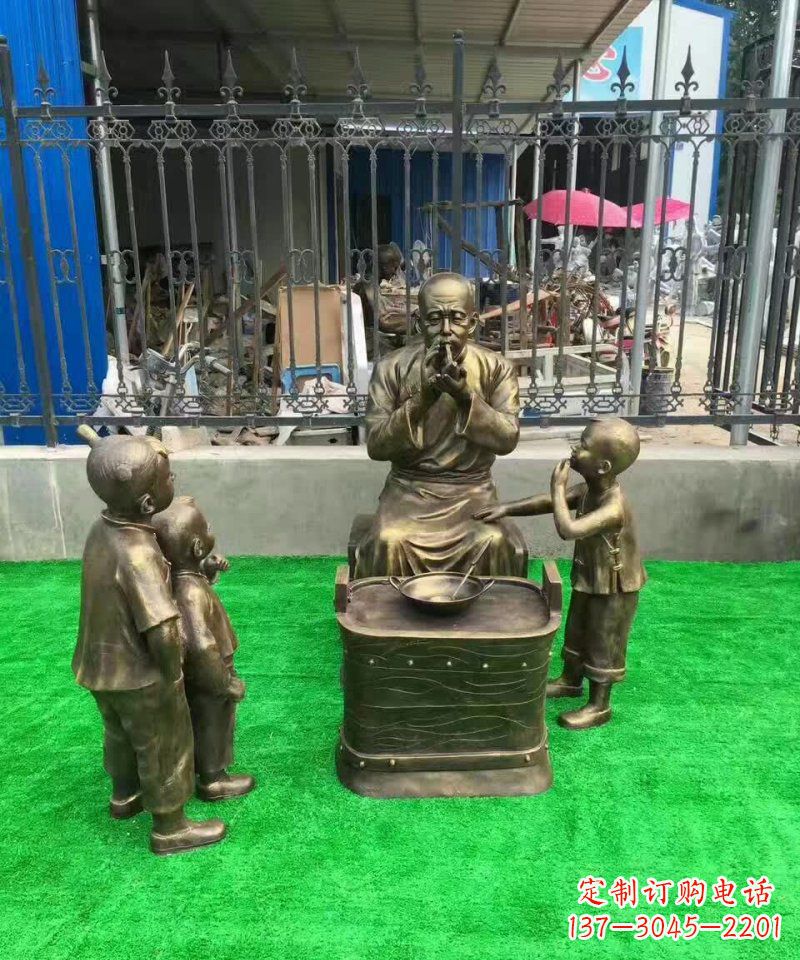 廊坊传统糖人铜雕——赞美传统文化的艺术精品