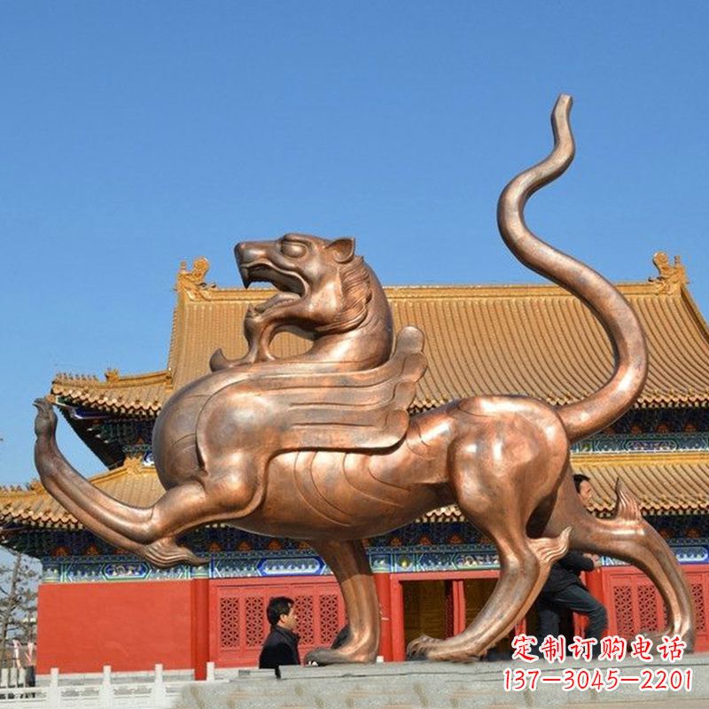 廊坊传统文化动物雕塑纯铜白虎雕塑