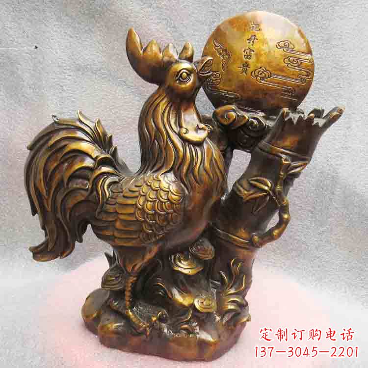 廊坊纯铜公鸡雕塑引领生肖动物摆件新风尚