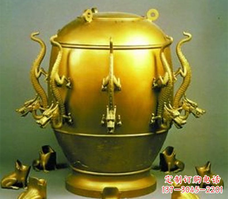 廊坊纯铜古天文仪器地动仪雕塑