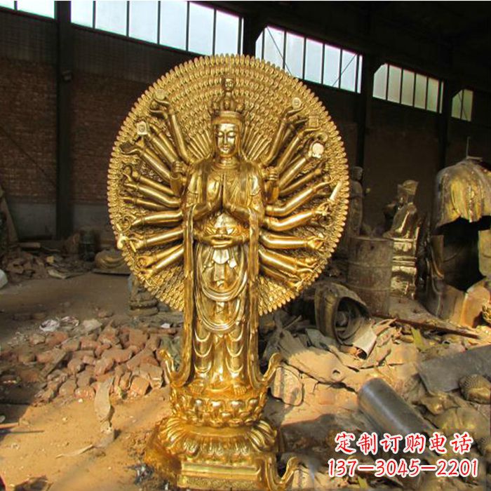 廊坊纯铜千手观音雕塑