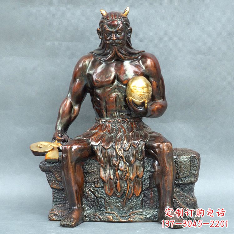 廊坊神农大帝坐姿雕塑像