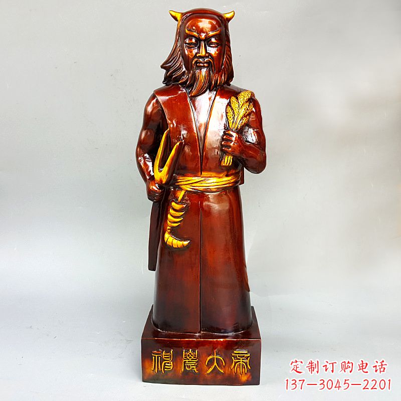 廊坊神农氏铜像传承炎帝文化的艺术之作