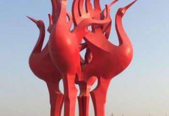 廊坊仙鹤雕塑一座城市的标志