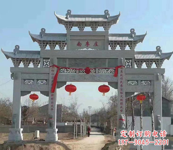 廊坊祠堂石牌坊雕塑艺术精粹