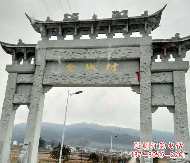 廊坊该牌坊雕塑。
