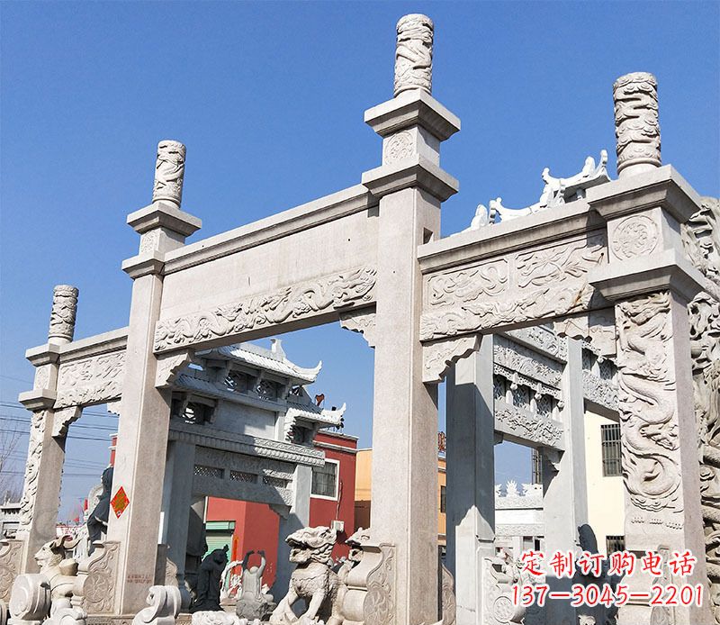 廊坊村庄牌坊石雕——记录着悠久历史的传承