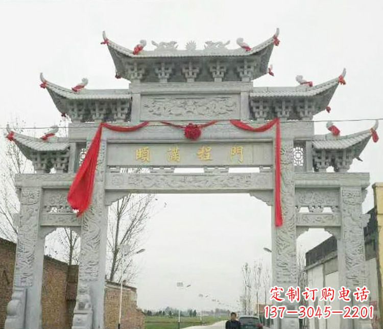 廊坊牌坊雕塑纪念历史,传承文化