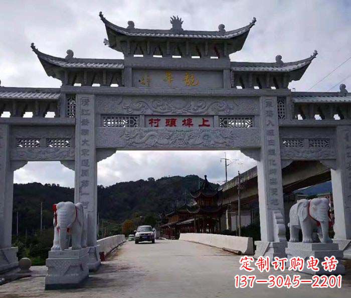 廊坊村庄牌坊雕塑——精美的传统艺术