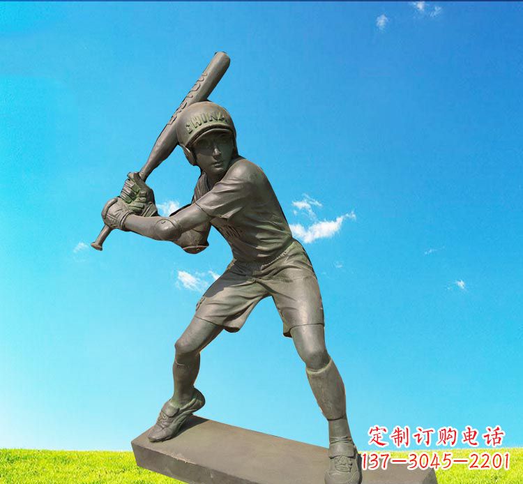 廊坊棒球雕塑传承美国传统文化