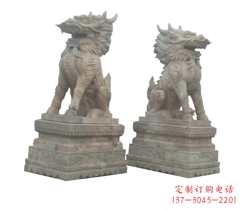 廊坊大理石麒麟神秘之门的守护者