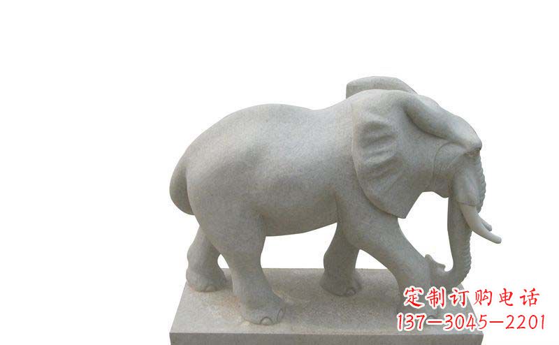 廊坊大象雕塑大理石大象公园的精美艺术
