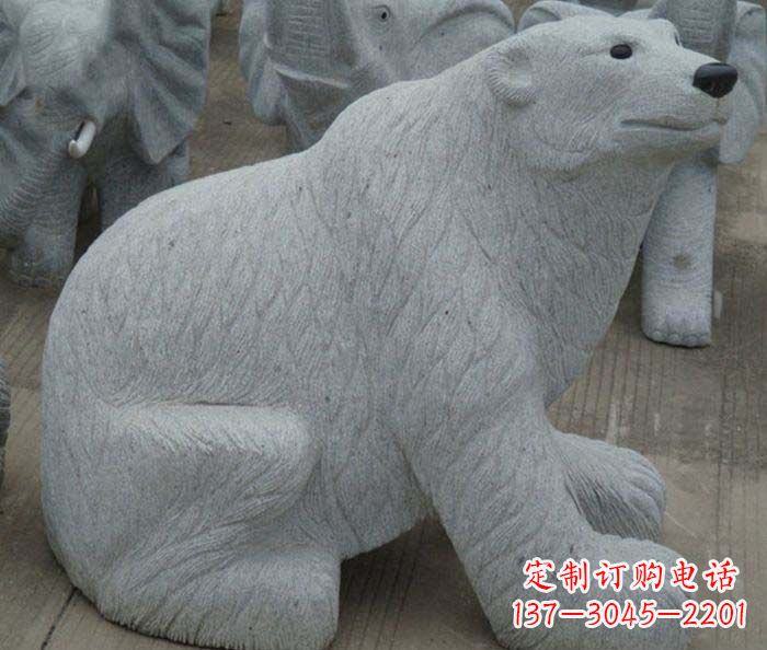 廊坊精美大理石雕刻的北极熊