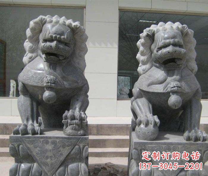 廊坊大理石雕刻的狮子雕塑