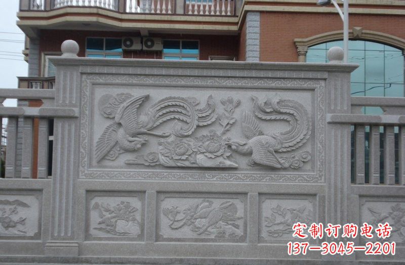 廊坊大理石凤凰壁画浮雕