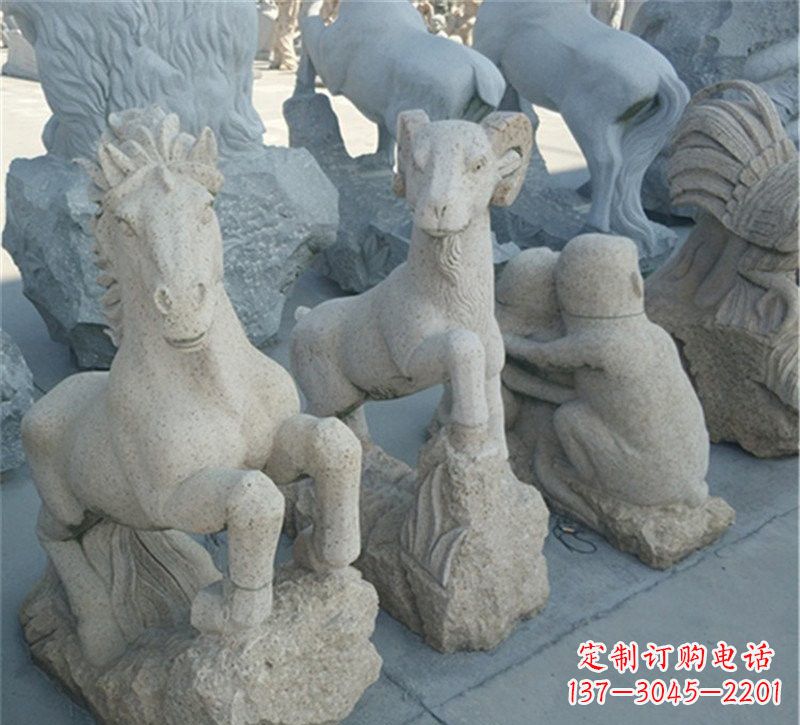 廊坊大理石公园动物雕塑