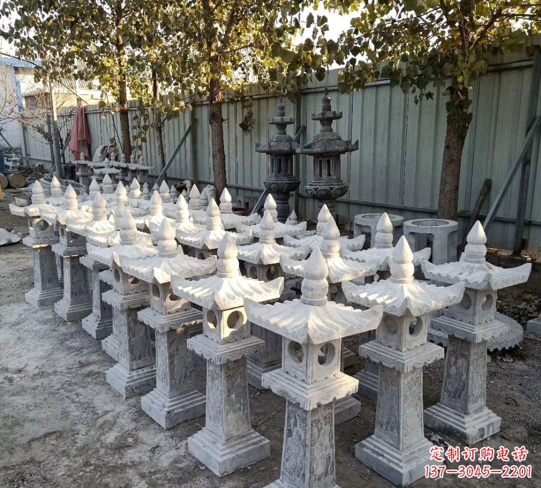 廊坊优雅摩登,大理石公园石灯雕塑