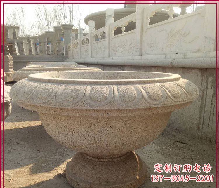 廊坊大理石花盆雕塑