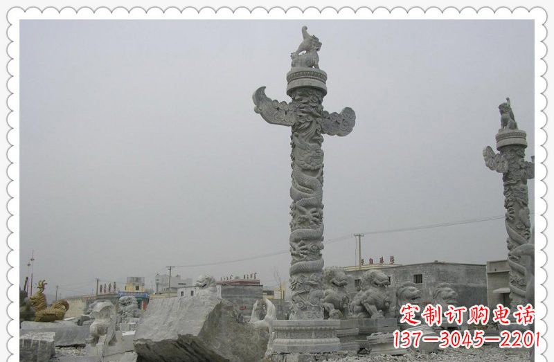 廊坊精致雕刻,大理石华表雕塑